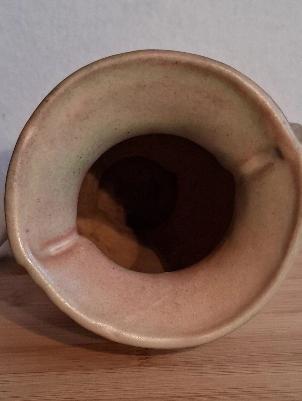 Vintage Niloak Pottery Two Handled Vase Pink & Green